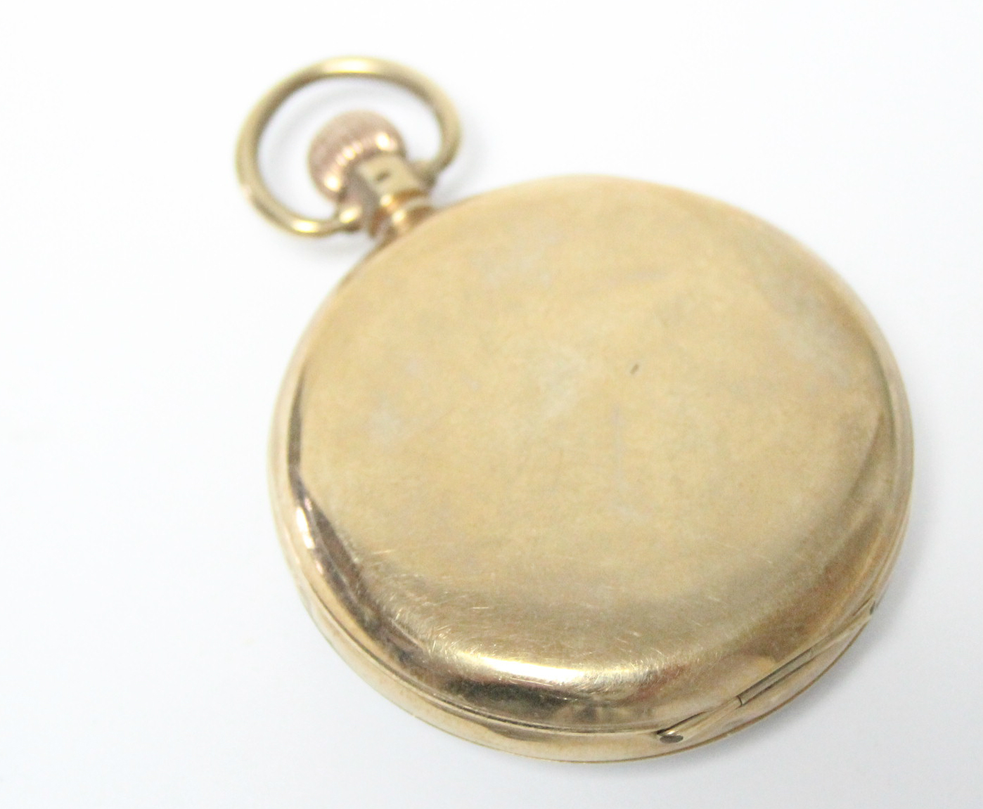 A 9ct. gold cased open-face gent’s pocket watch with Swiss movement, the white enamel dial with - Image 2 of 5