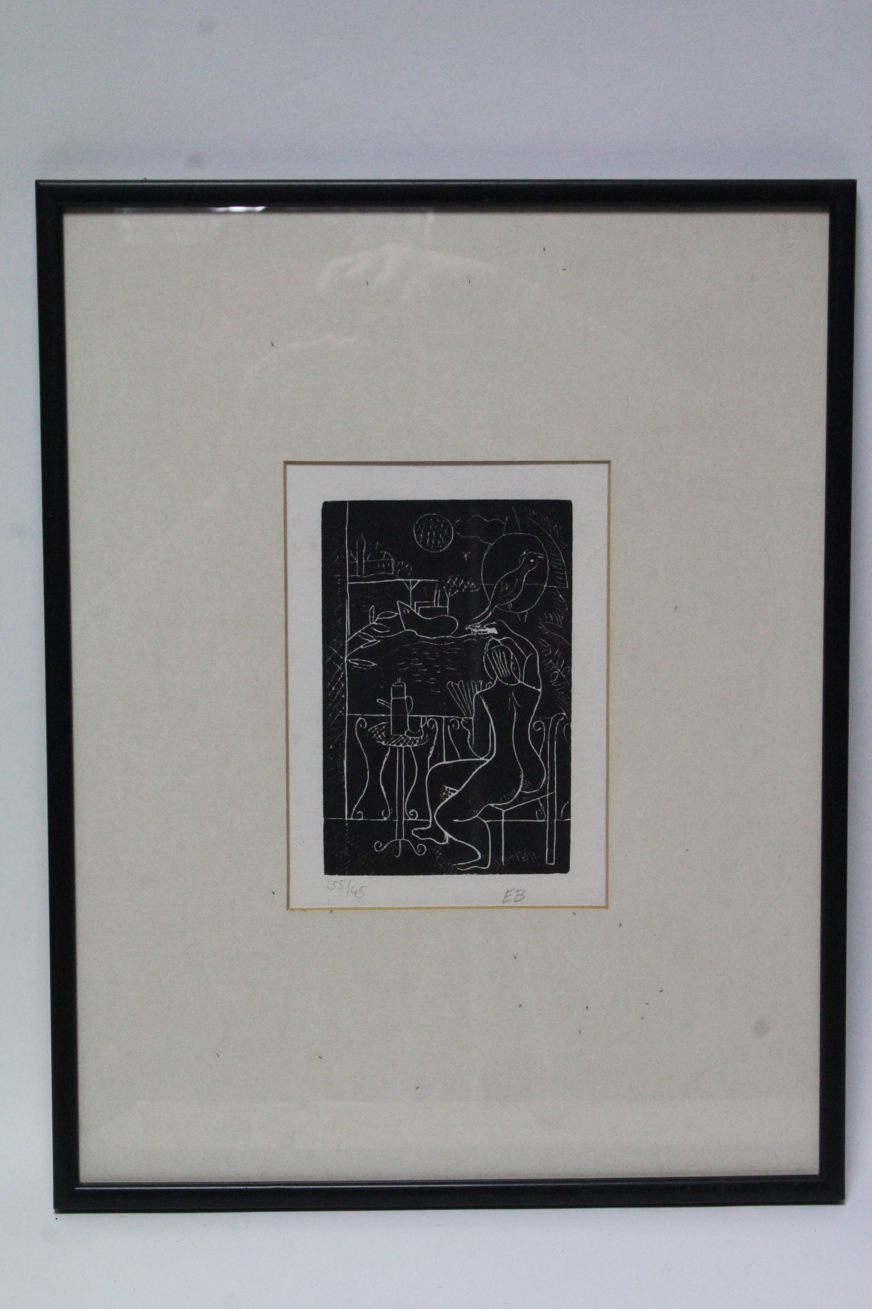 BURRA, Edward (1905-1976) Two black-&-white woodcuts, titled: “Fleet’s In”, & “Boy With Jug”, each - Image 5 of 6