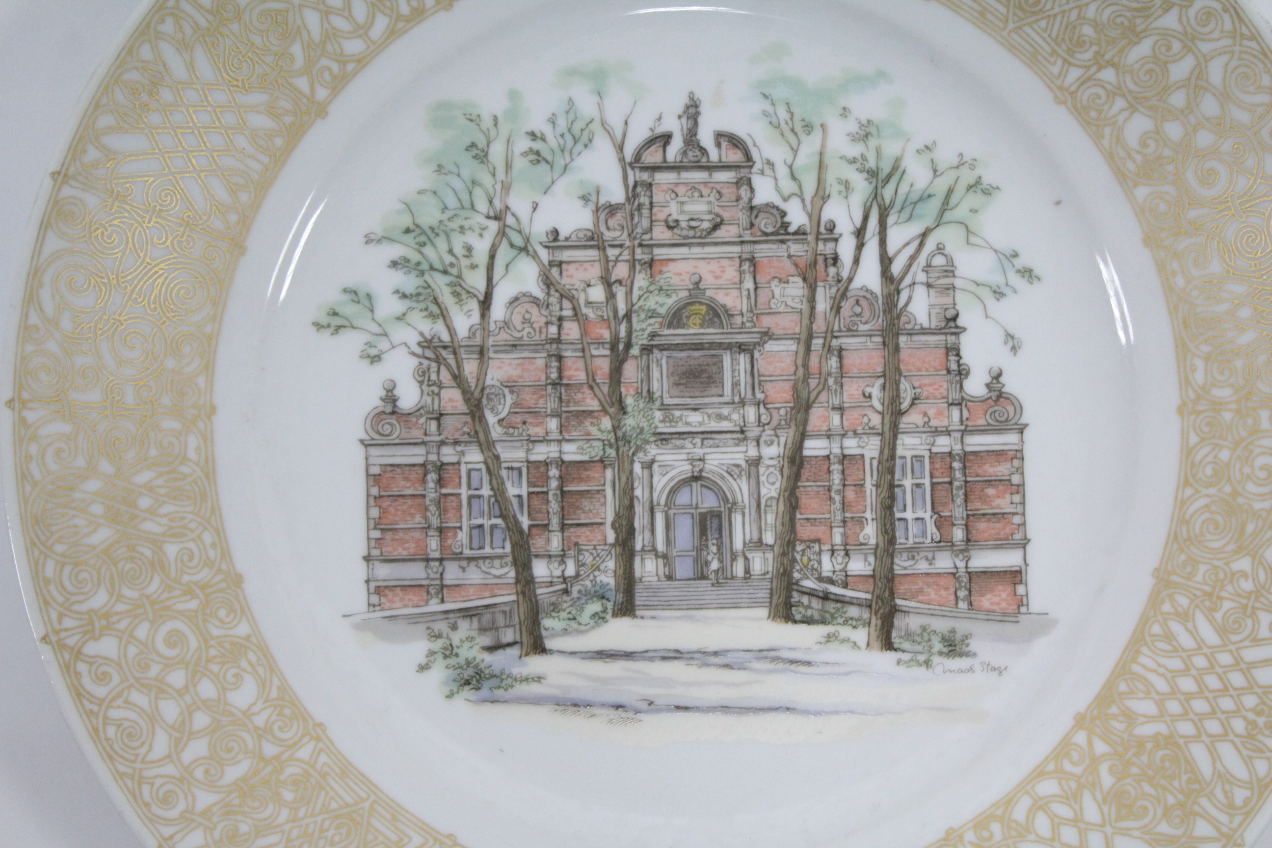 A set of twelve Royal Copenhagen porcelain “Portraits of Old Copenhagen” plates; 10½” diam. - Image 12 of 15