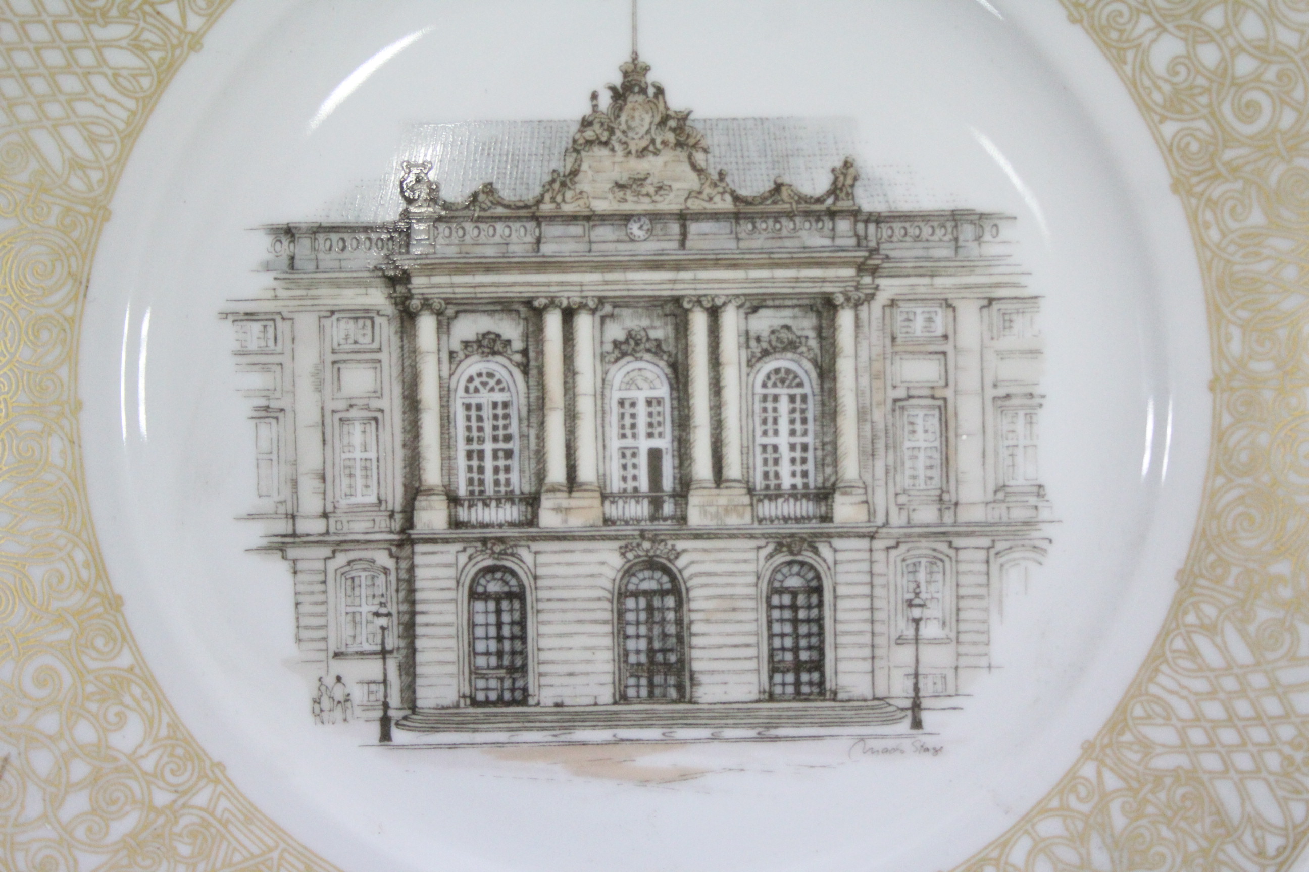 A set of twelve Royal Copenhagen porcelain “Portraits of Old Copenhagen” plates; 10½” diam. - Image 2 of 15