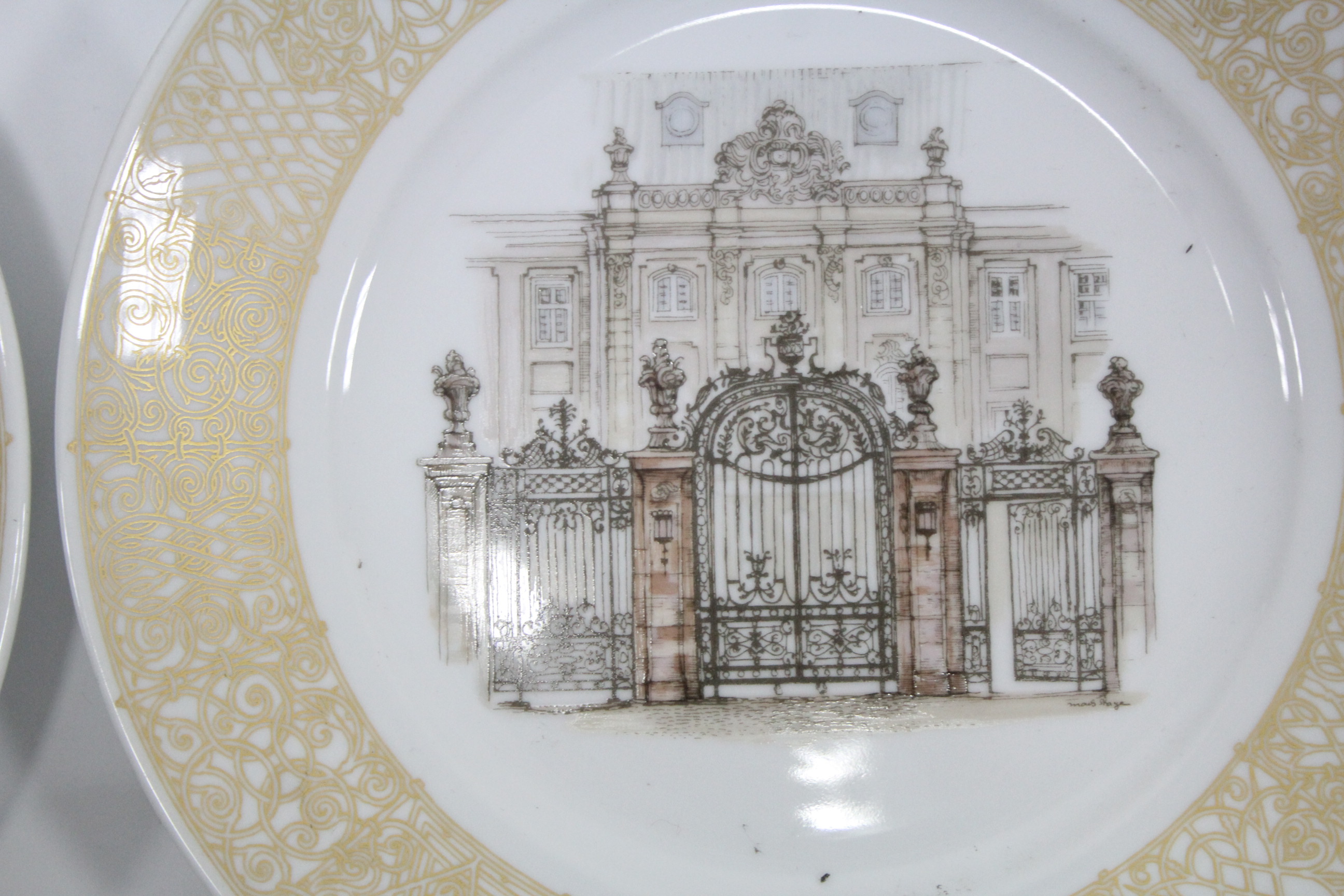 A set of twelve Royal Copenhagen porcelain “Portraits of Old Copenhagen” plates; 10½” diam. - Image 10 of 15