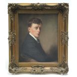 SCHMIDT, J. W. A head-&-shoulders portrait of a young man. Signed & dated 1911; oil on canvas: 20” x