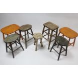 Seven various stools.