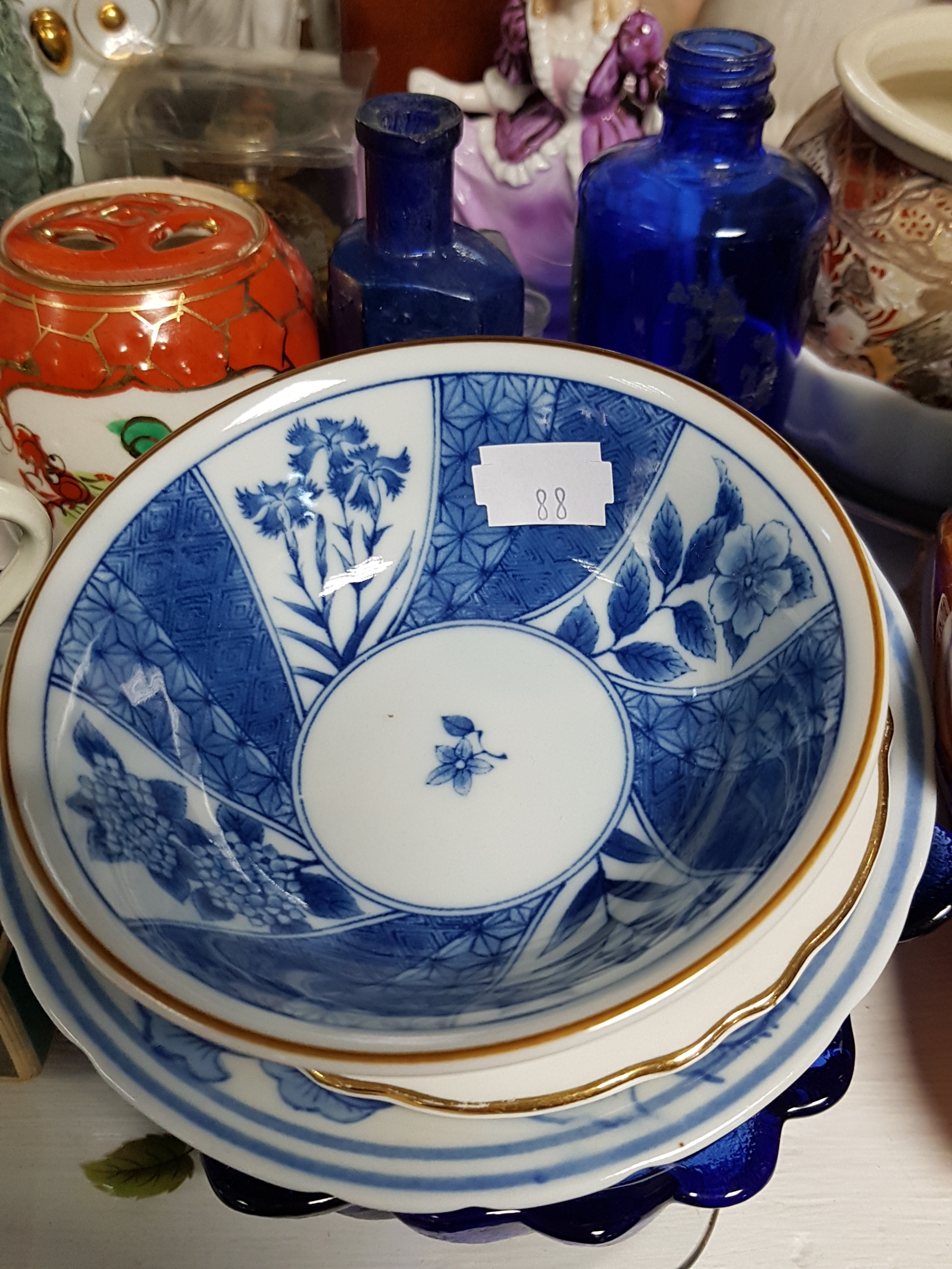 Various items of decorative china; pottery etc. (part w.a.f.).