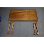 An Eastern carved hardwood rectangular coffee table on cabriole legs & claw-ball feet, 36” x 17½”;