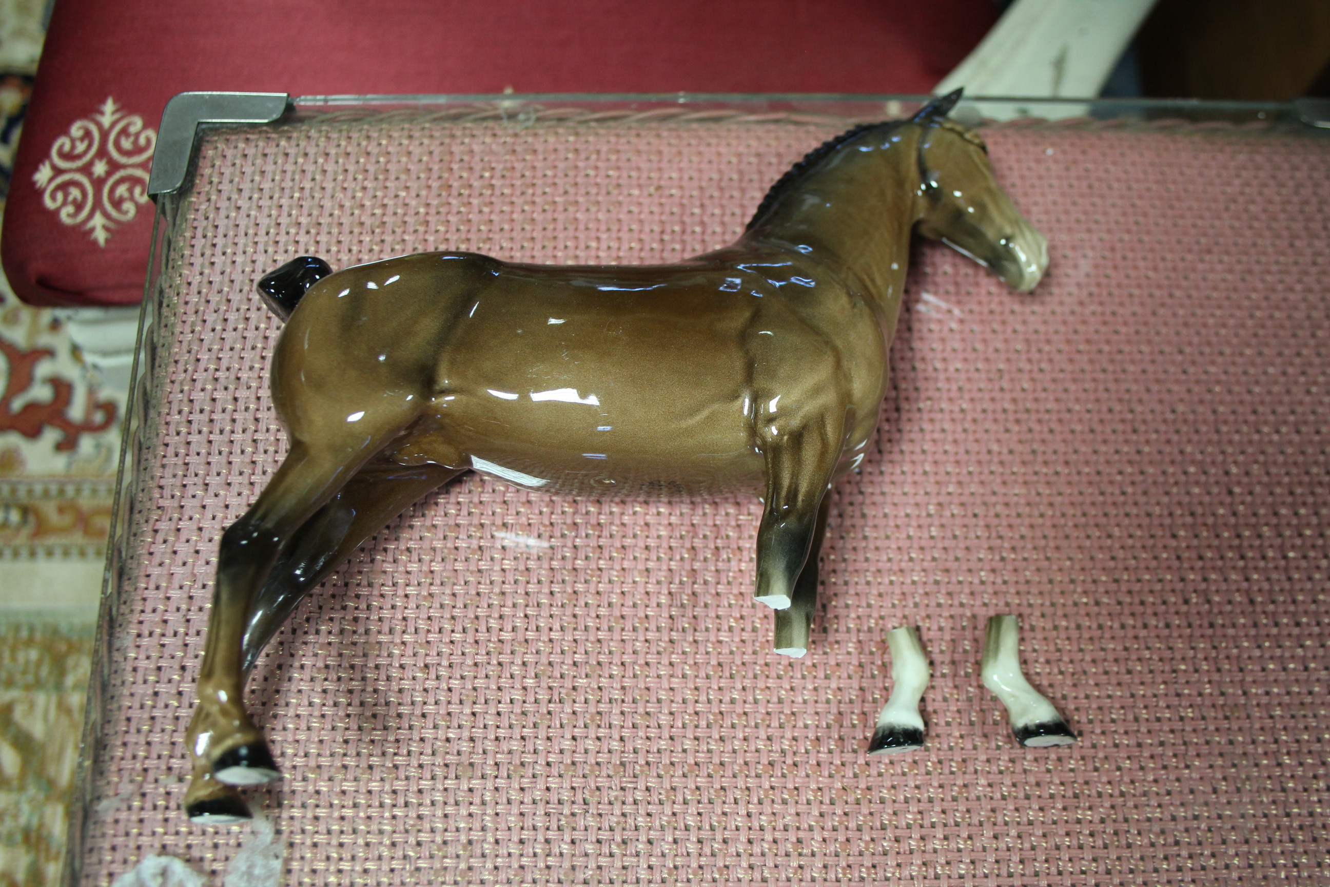 A Beswick horse ornament; a ditto foal ornament, w.a.f.; eight items of Wedgwood green & white - Image 4 of 5