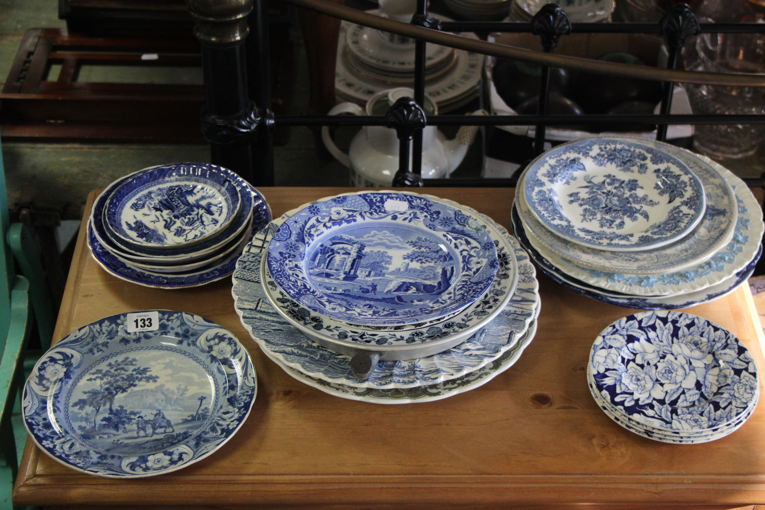 Various items of blue & white transfer printed china. - Image 2 of 3