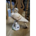 A Crown Staffordshire bone china ornament titled “Hawk Owl” (No. 209).