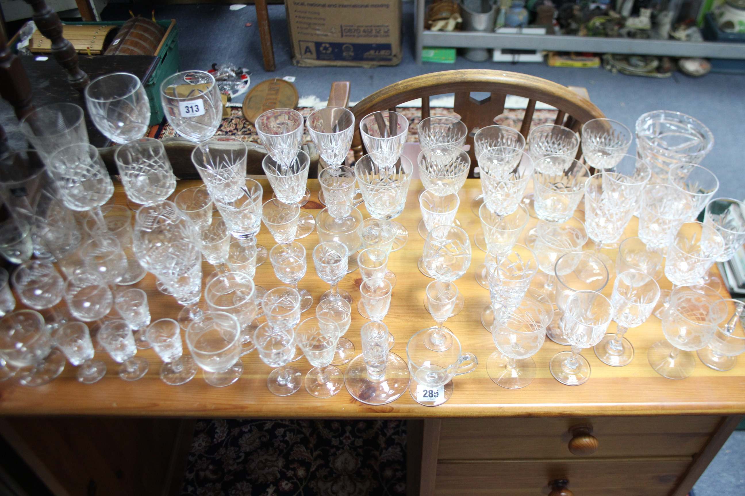 Various items of glassware.