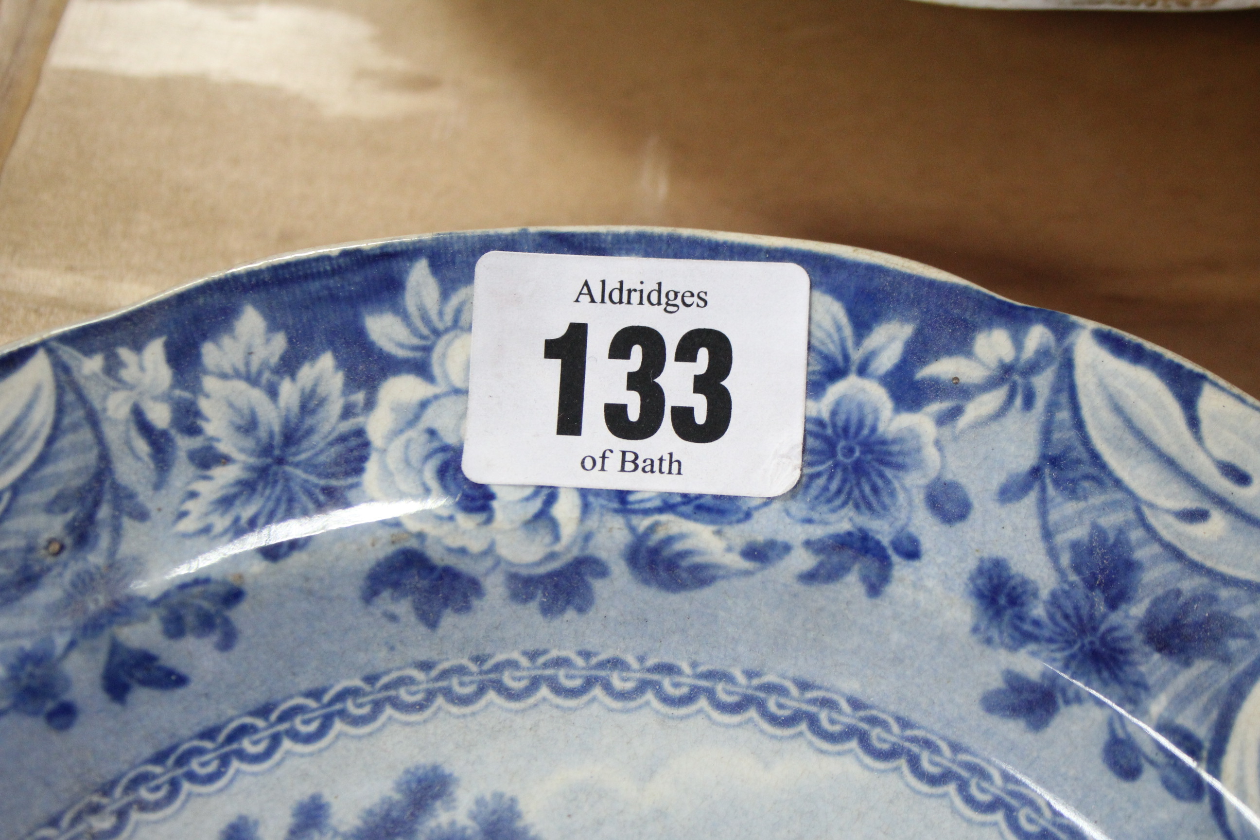 Various items of blue & white transfer printed china.