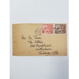 A rare 1924 British Empire Exhibition plain First Day Cover, 1d scarlet & 1½d brown with Wembley