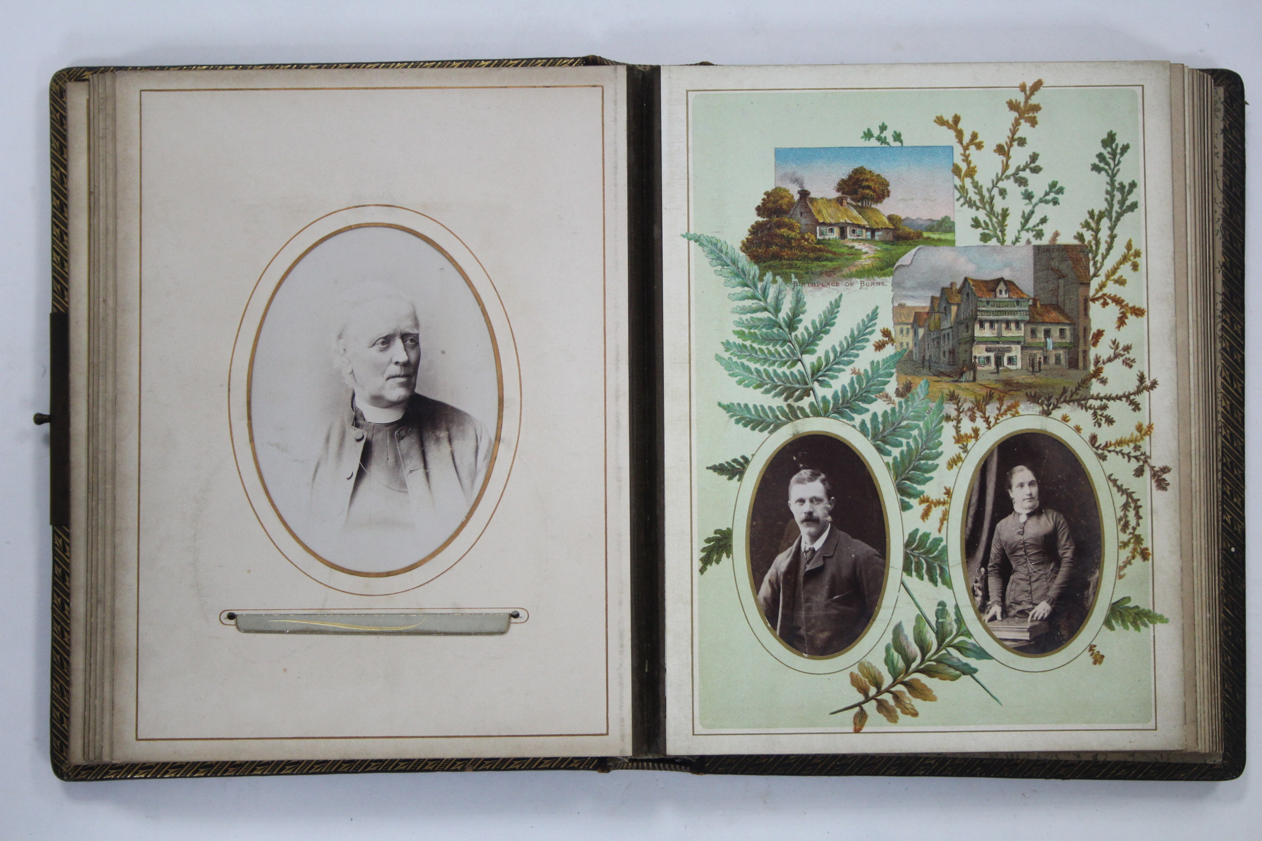 A Victorian leather-bound family photograph album containing forty-six black & white carte-de-visite - Image 8 of 9