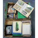 Approximately three hundred various postcards – vintage transport; together with various cigarette &