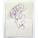 A Bill Wyman autograph on paper.