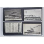 AN ALBUM OF APPROXIMATELY TWO HUNDRED AND THIRTY POSTCARDS – ALL RELATING TO SHIPPING, FOUR CARDS