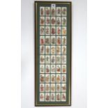 A display of John Player “Arms & Armour” cigarette cards (50 of 50); & a large coloured print