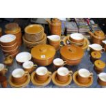 A Hornsea pottery “Saffron” pattern sixty-nine piece extensive dinner & coffee service; & two