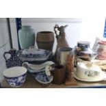 Various items of decorative china, pottery, glassware, etc.