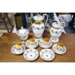 ^LOT WITHDRAWN* A 19th century porcelain thirteen piece part coffee service of white ground
