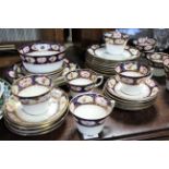 A late Victorian china floral decorated thirty-seven piece part tea service; together with various