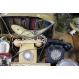 Three Bakelite telephones; approximately twenty various “Biggles” books; a child’s piano