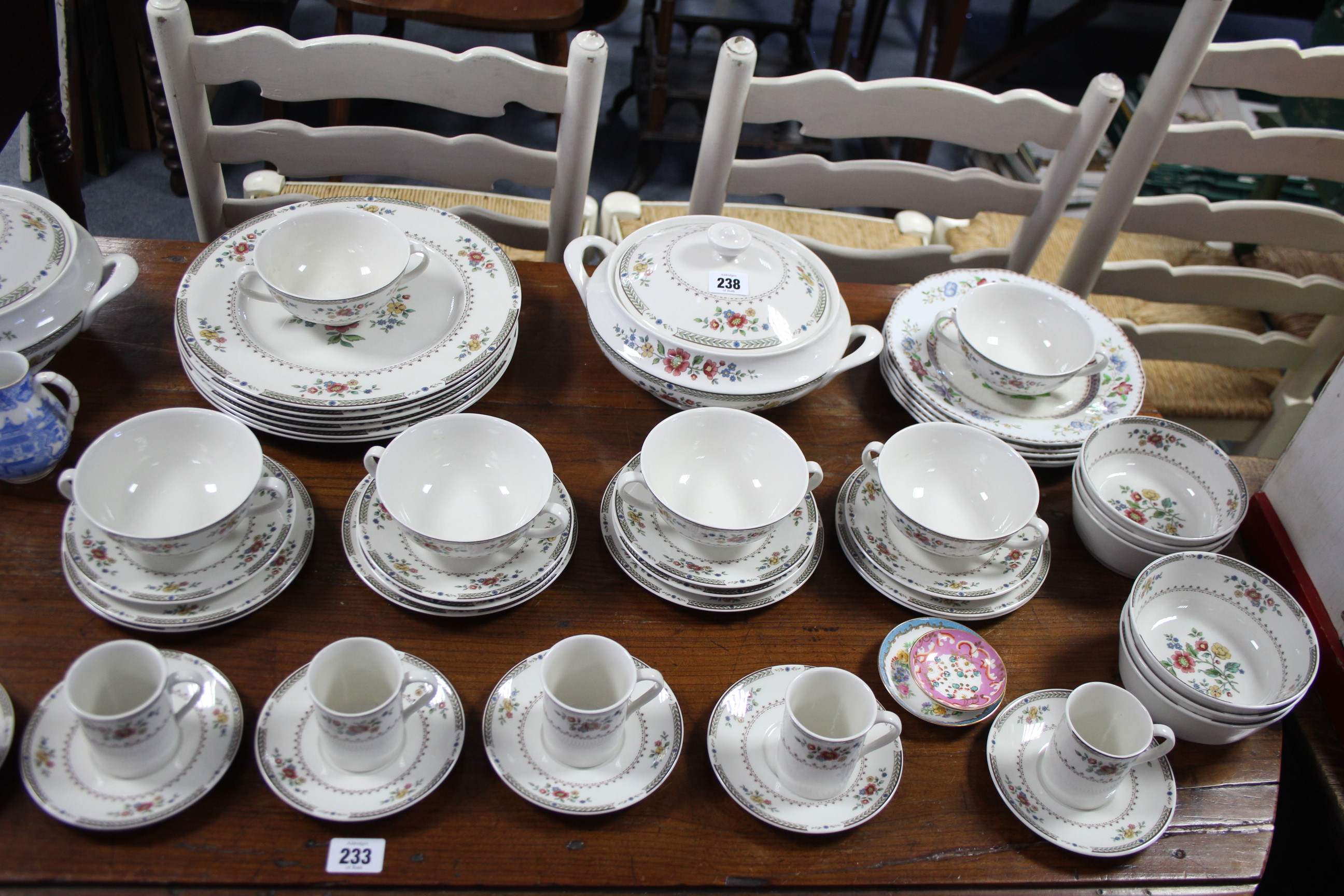 A Royal Doulton china “Kingswood” pattern fifty piece dinner & coffee service (settings for