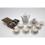 A Royal Doulton “Frost Pine” pattern sixteen piece part coffee service; & various vintage British