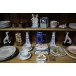 Various items of decorative china, pottery, glassware, etc.