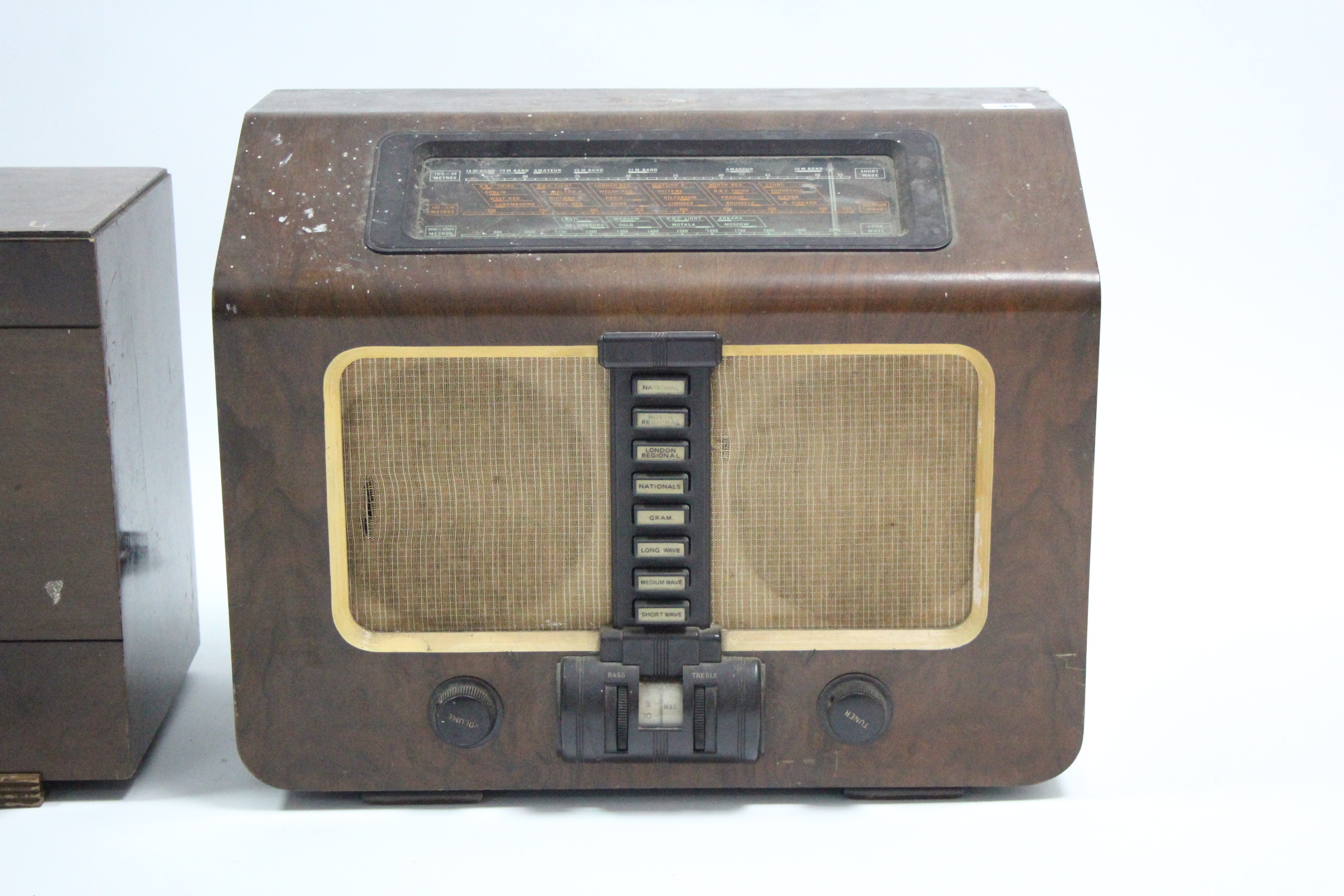 Three vintage HMV valve radios each in wooden case. - Image 4 of 4