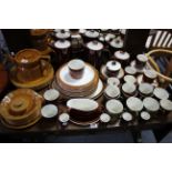 Twelve items of Portmeirion “Totem” pattern dinnerware; & various items of Poole pottery dinner &