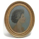 EWEN, Richard. (1928-2009). A head & shoulders portrait of Mrs Joan Read. Oil on canvas: 18” x