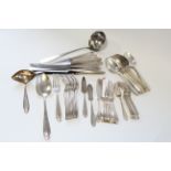 A part-service of WMF flatware & cutlery with leaf terminals, comprising: twelve table spoons;