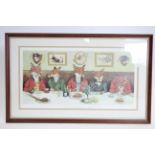 NELSON, Harry B. (after). A humorous coloured lithograph titled: “Mr. Fox’s Hunt Breakfast On Xmas