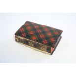 A 19th century Mauchlin ware pocket book of The Poetical Works of Robert Burns, published 1896, with