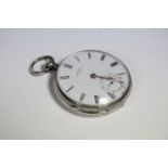 A Victorian silver cased gent’s open-face pocket watch by Savory & Sons, Cornhill, London, the white