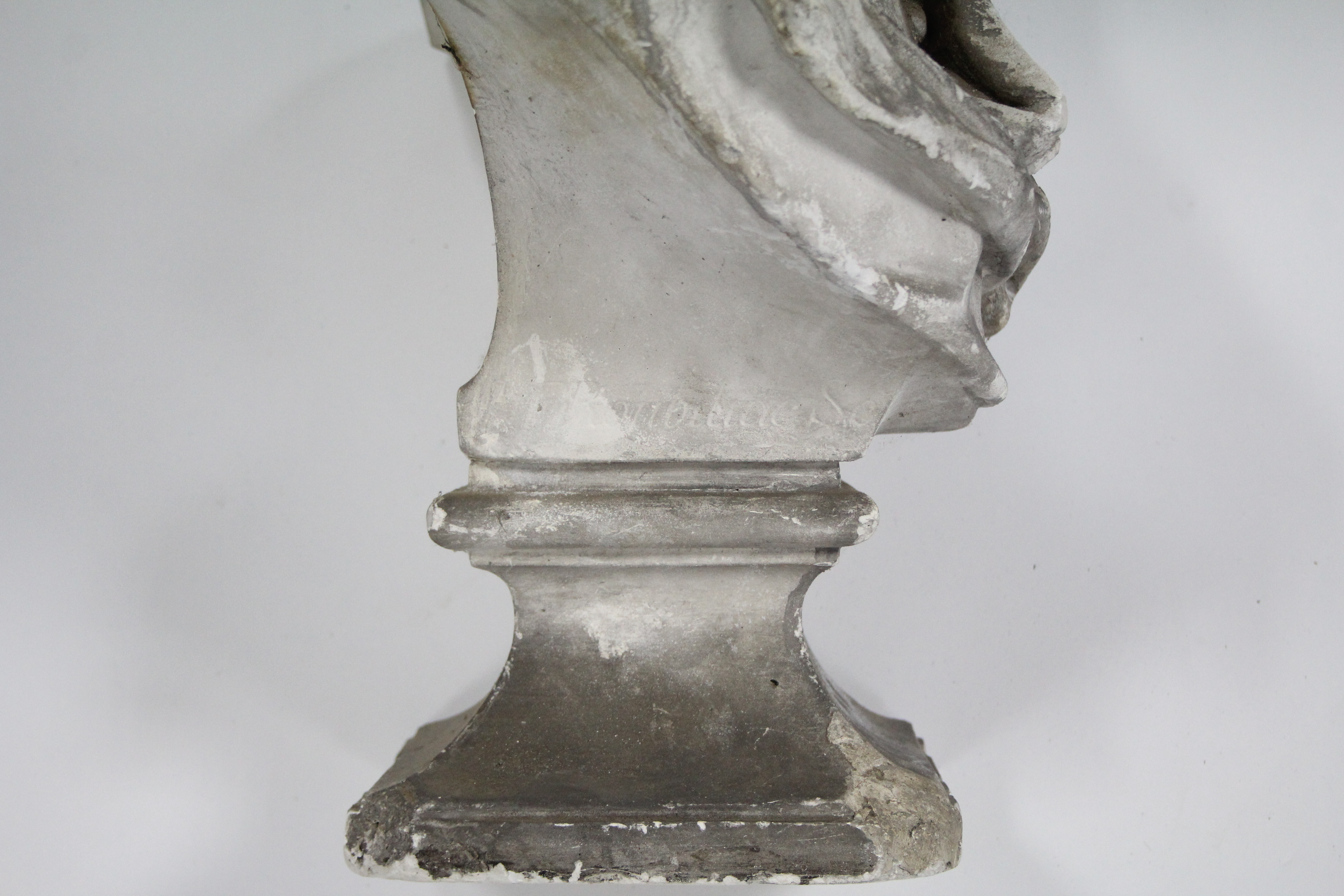 A plaster bust of John Ray, parson & naturalist (1627-1705), after Louis-Francoise Roubiliac ( - Image 3 of 4