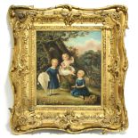 ENGLISH SCHOOL, mid-19th century. A group portrait of James, Charles, & Alice Taylor of Weymouth,