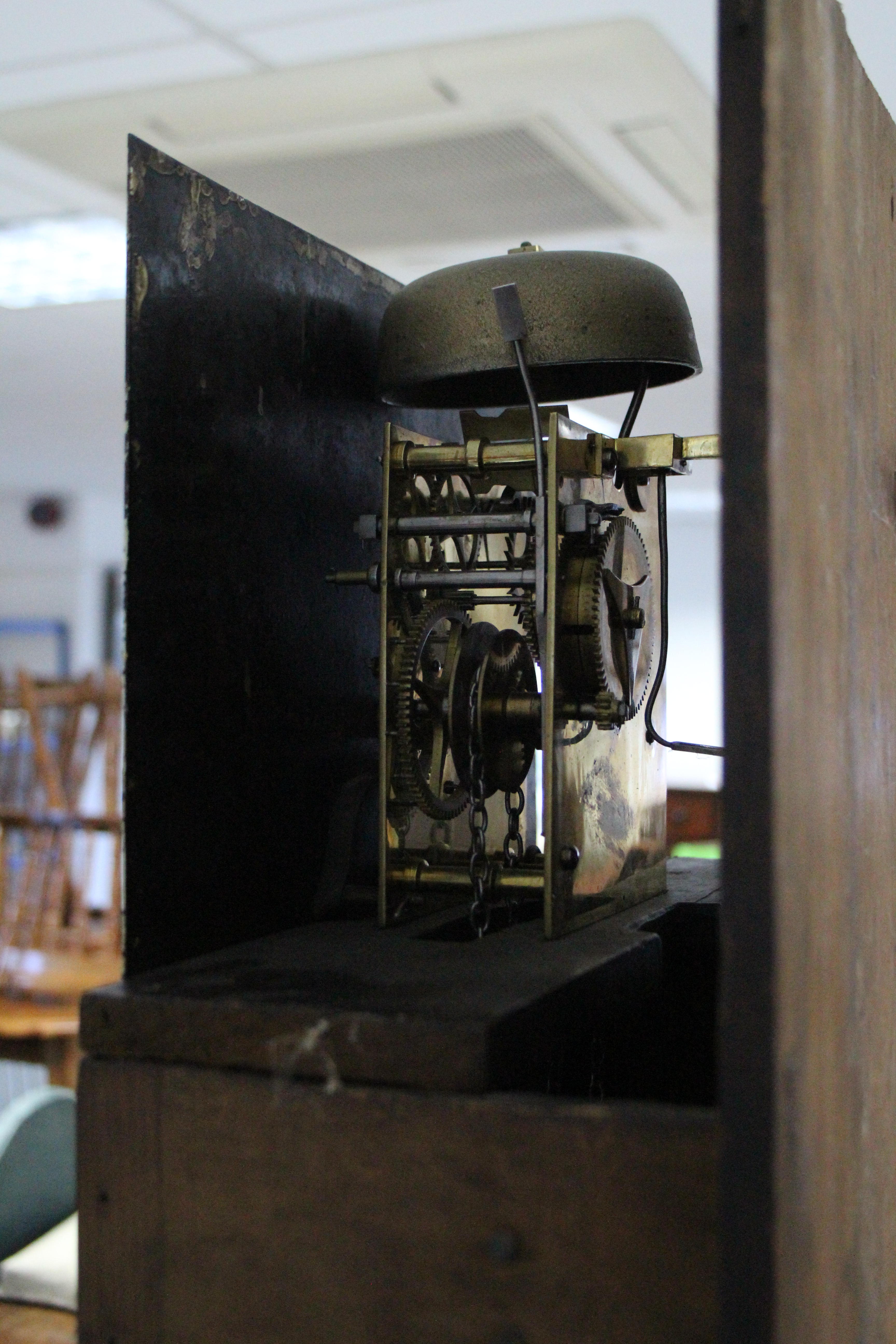 An early 19th century longcase clock, the 12” square painted dial signed: “H. W. Cready, - Image 6 of 7