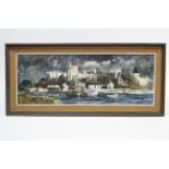 KING, Jeremy (born 1933). Windsor Castle from the Thames, with numerous river craft, signed & dated