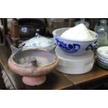 Various items of decorative china; pottery; & glassware, part w.a.f.