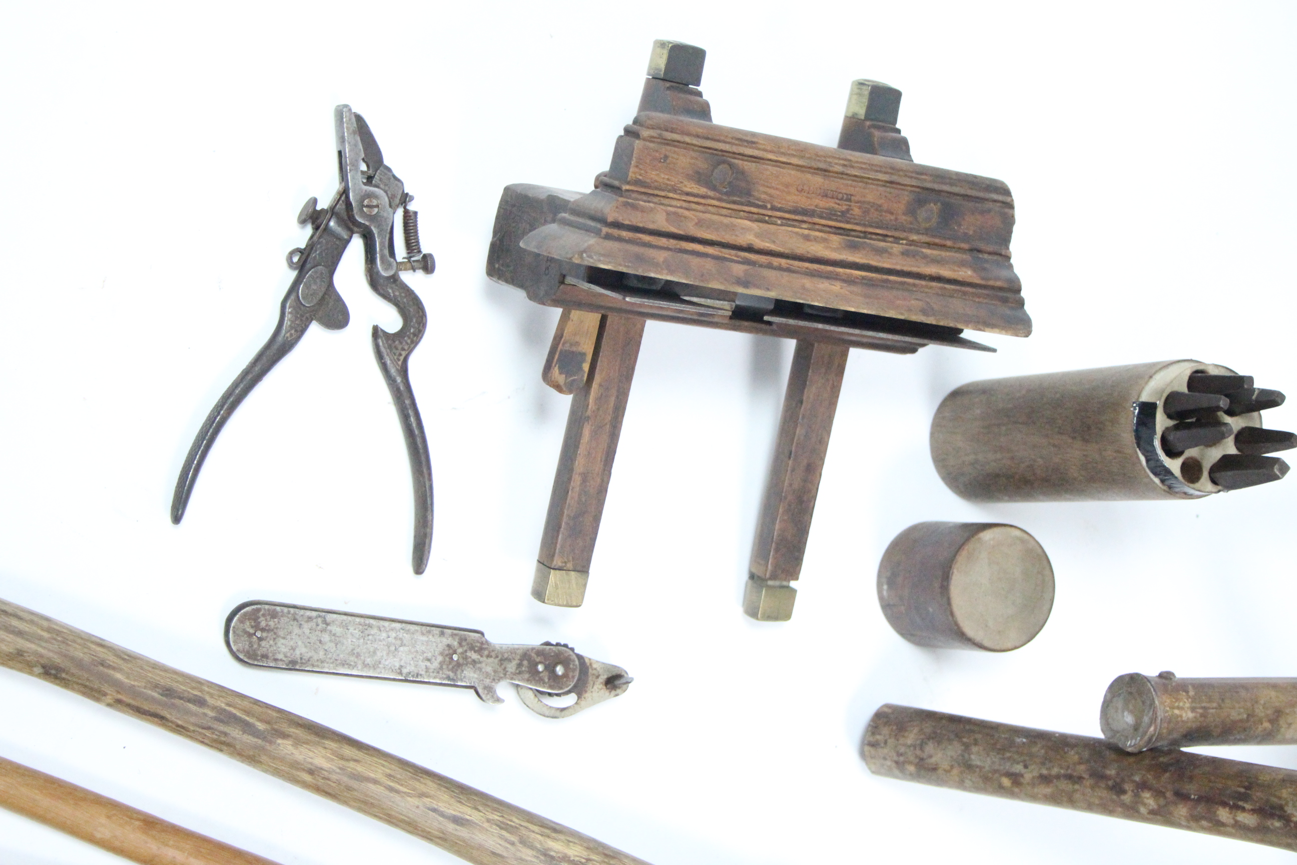 An ebonised gent’s walking cane with silver handle; together with three African wooden canes; a - Image 3 of 9