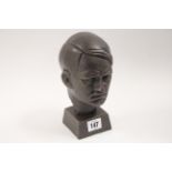 A reproduction cast-iron bust of Hitler, 8” high.