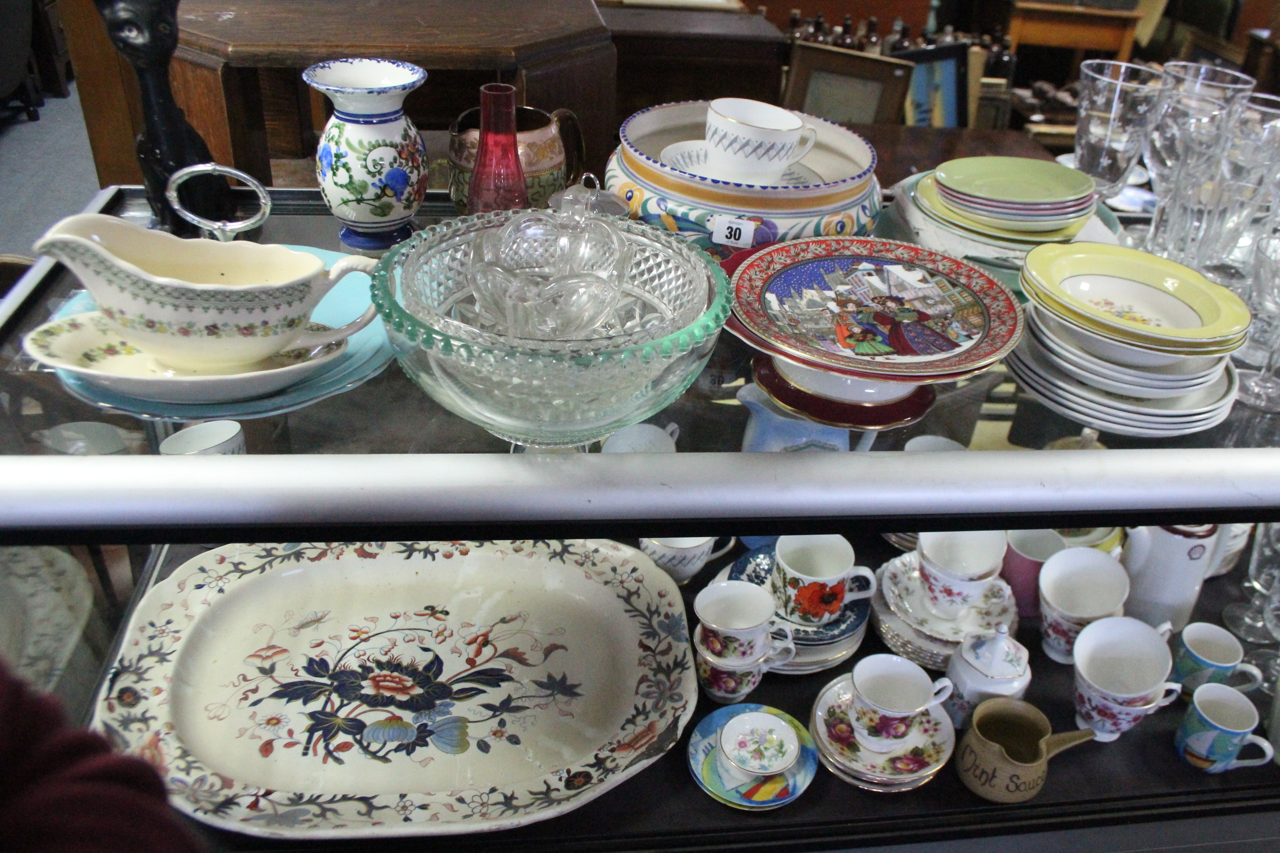 Various items of decorative china; pottery; & glassware, part w.a.f. - Image 2 of 5