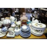 Various items of decorative china; pottery; & glassware, part w.a.f.