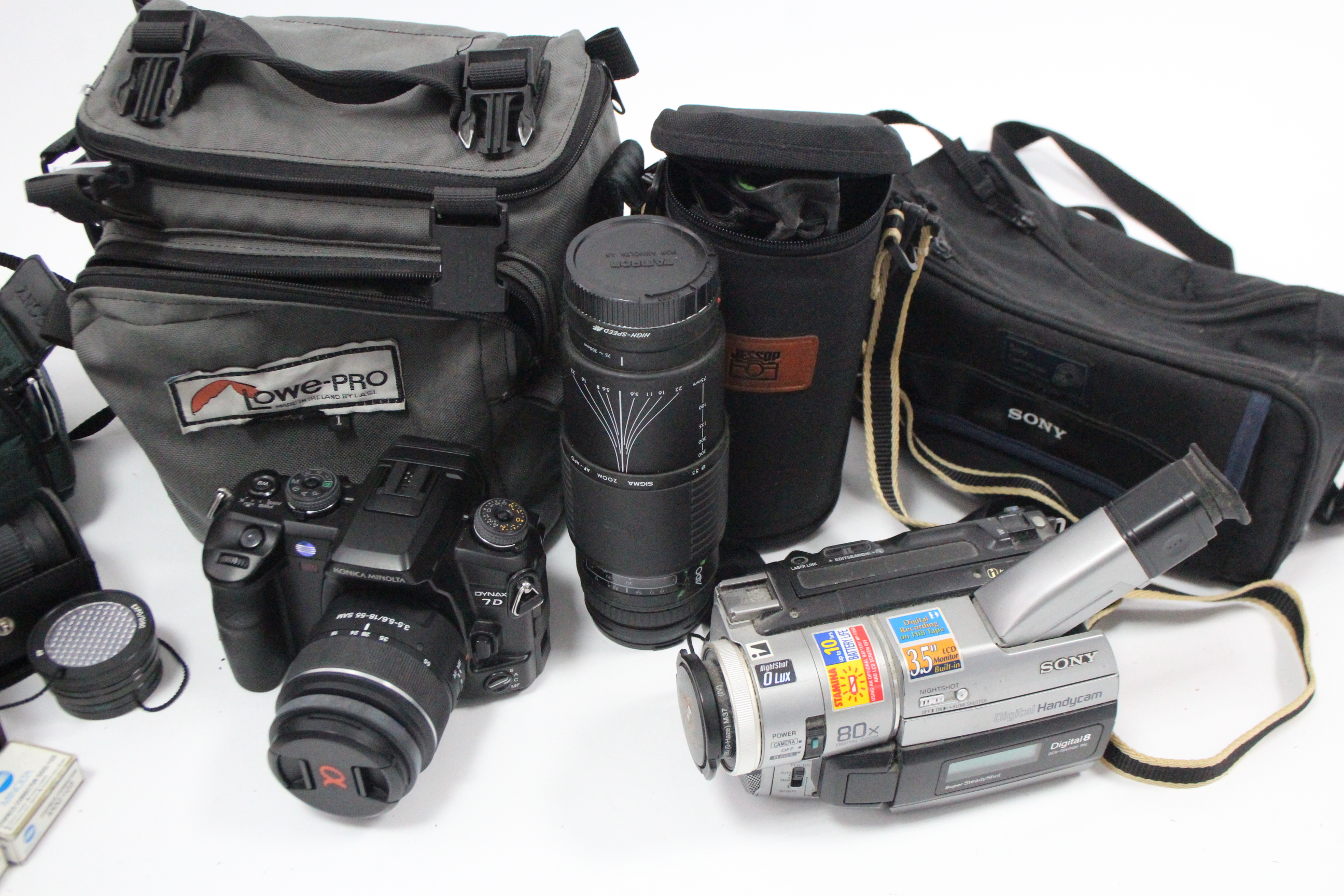 Various cameras & camera accessories.