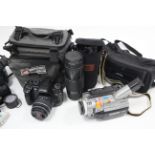 Various cameras & camera accessories.