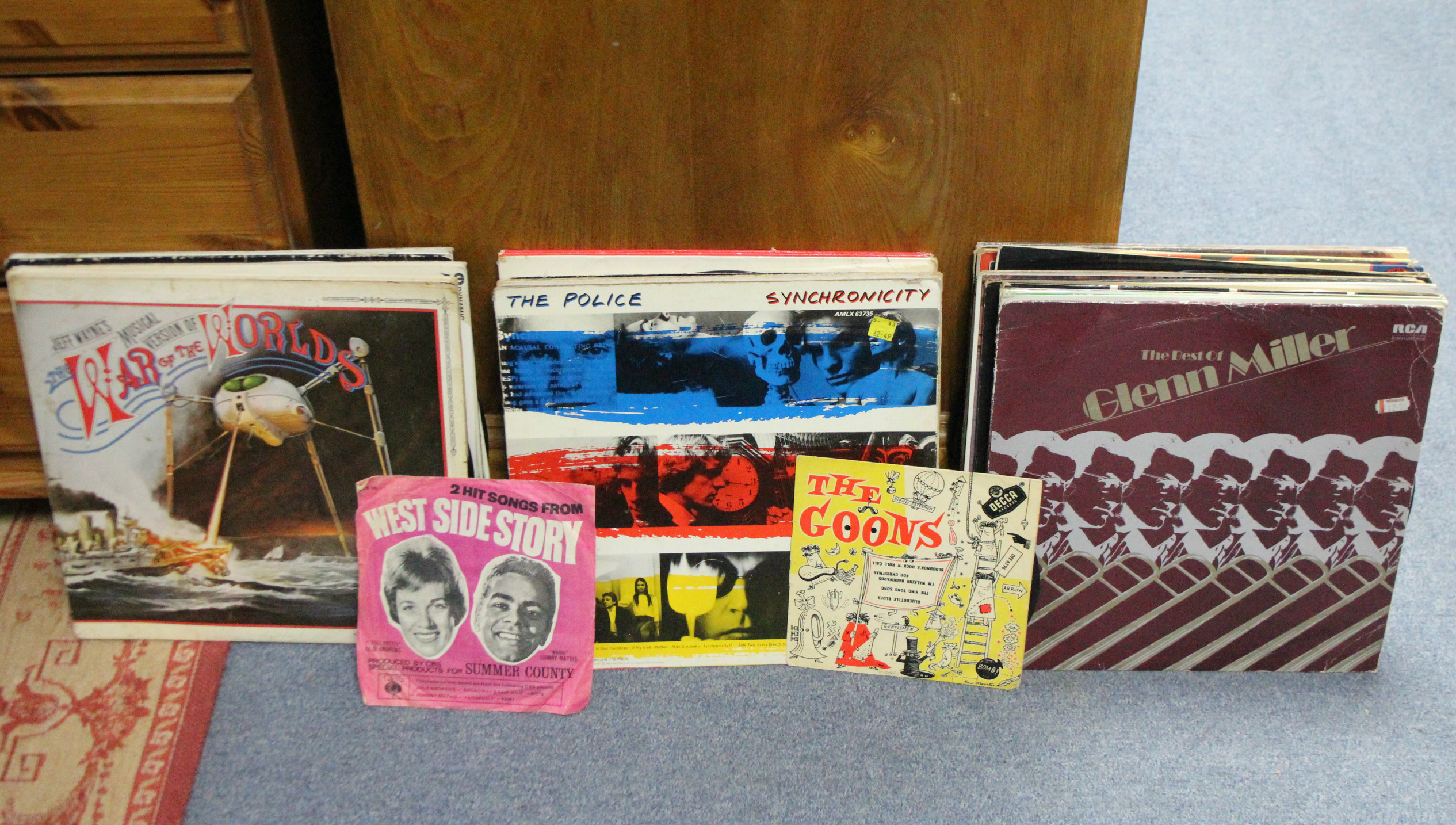 Various assorted records & books.