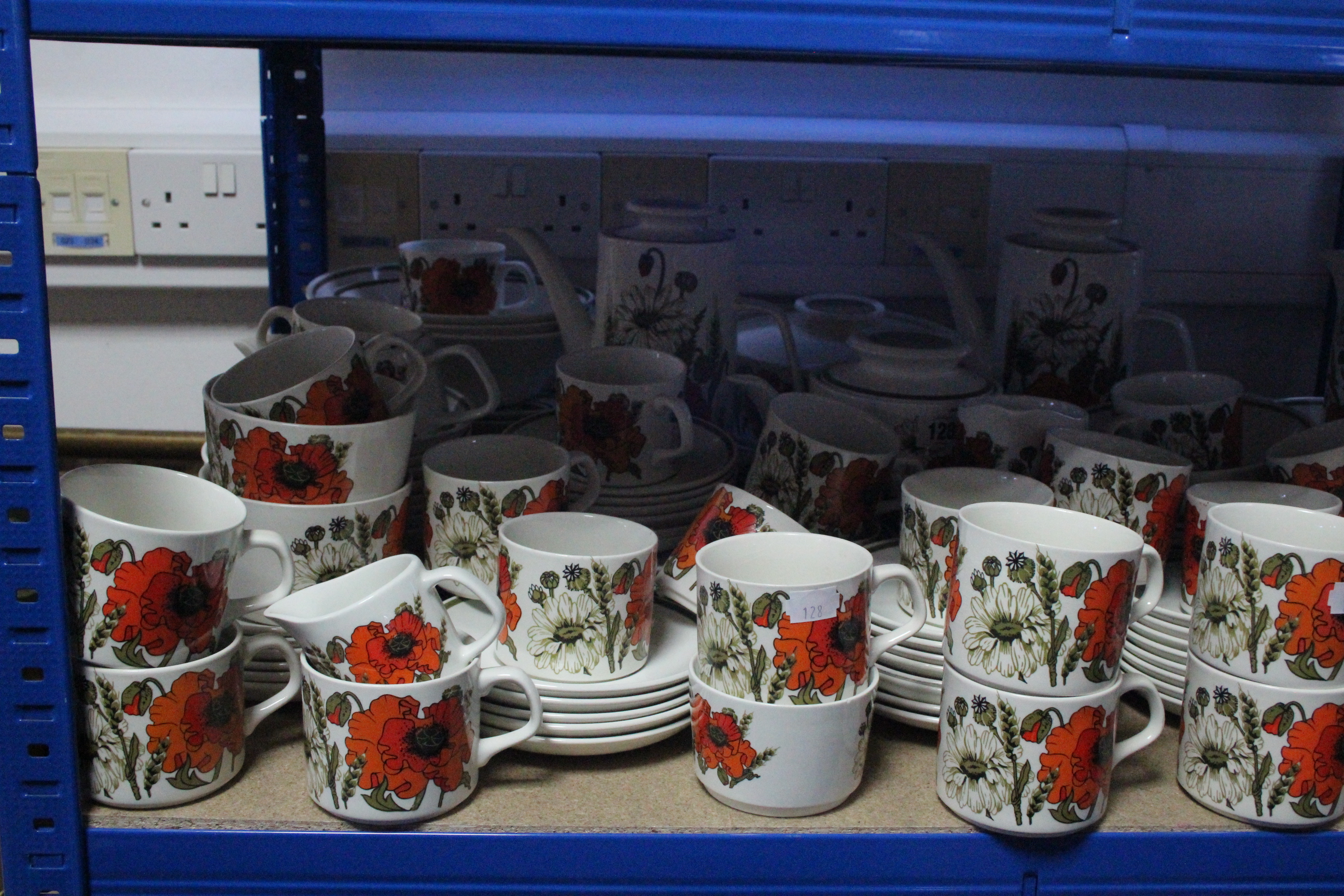 Approximately sixty various items of Meakins “Poppy” pattern dinner, tea & coffeware. - Image 2 of 4