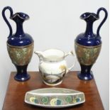 Various items of decorative china; pottery; & glassware.