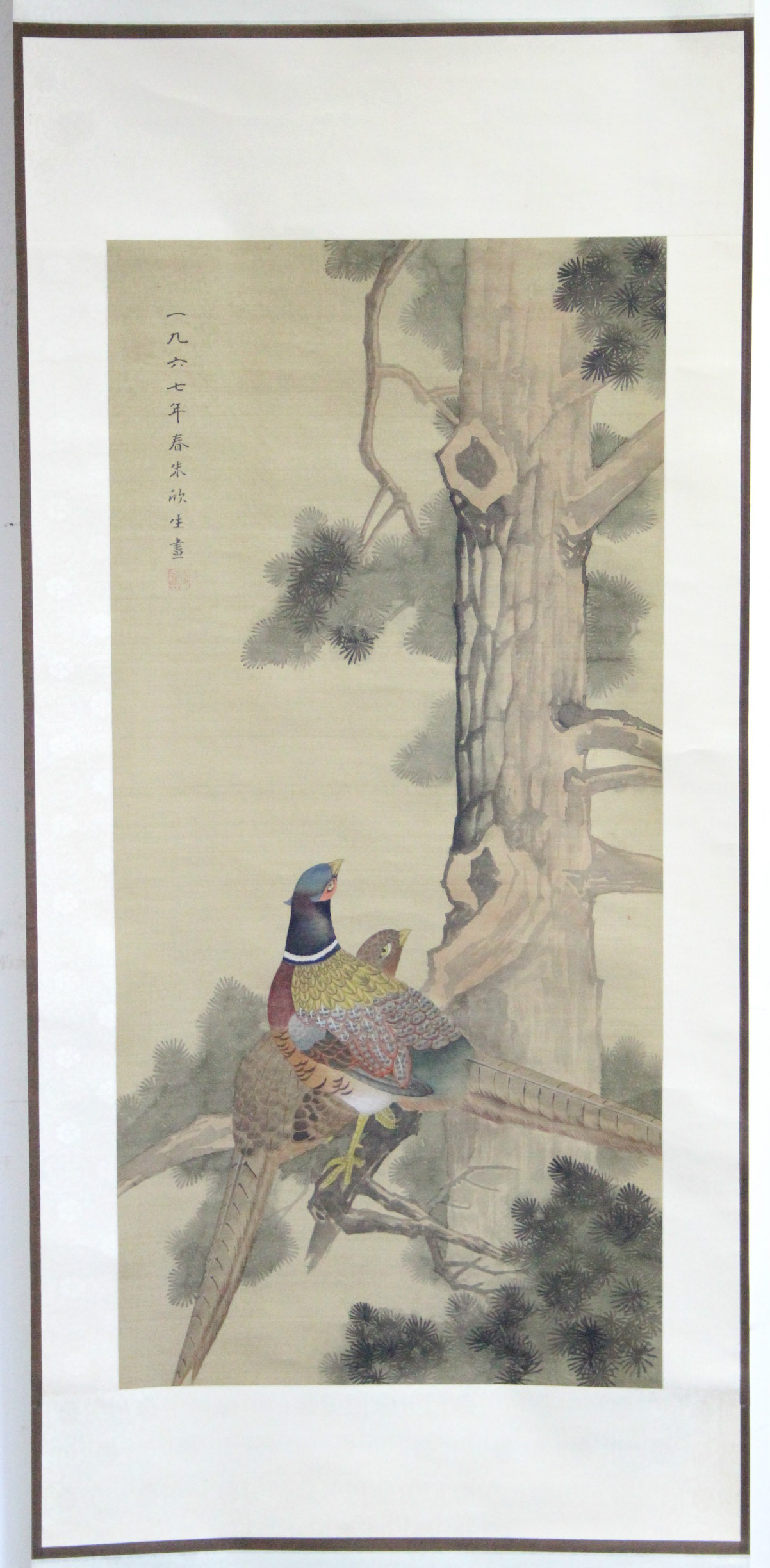 *LOT WITHDRAWN* Chinese School, a scroll painting of an equestrian warrior, 28” x 18”; & another